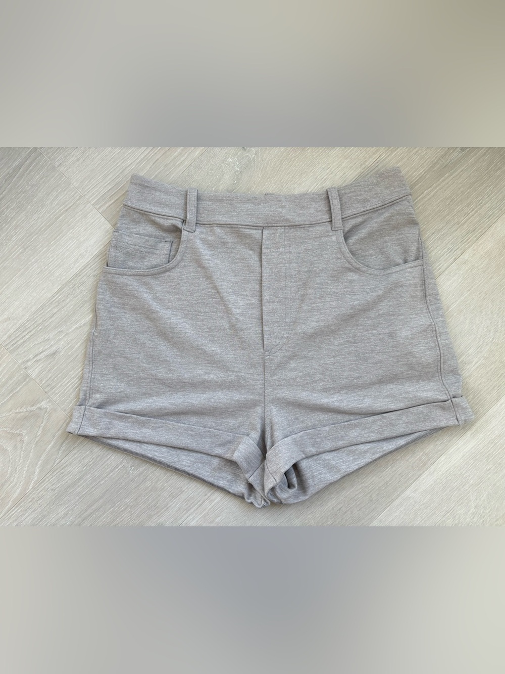 lululemon athletica Light Gray High-Waist Knit Shorts